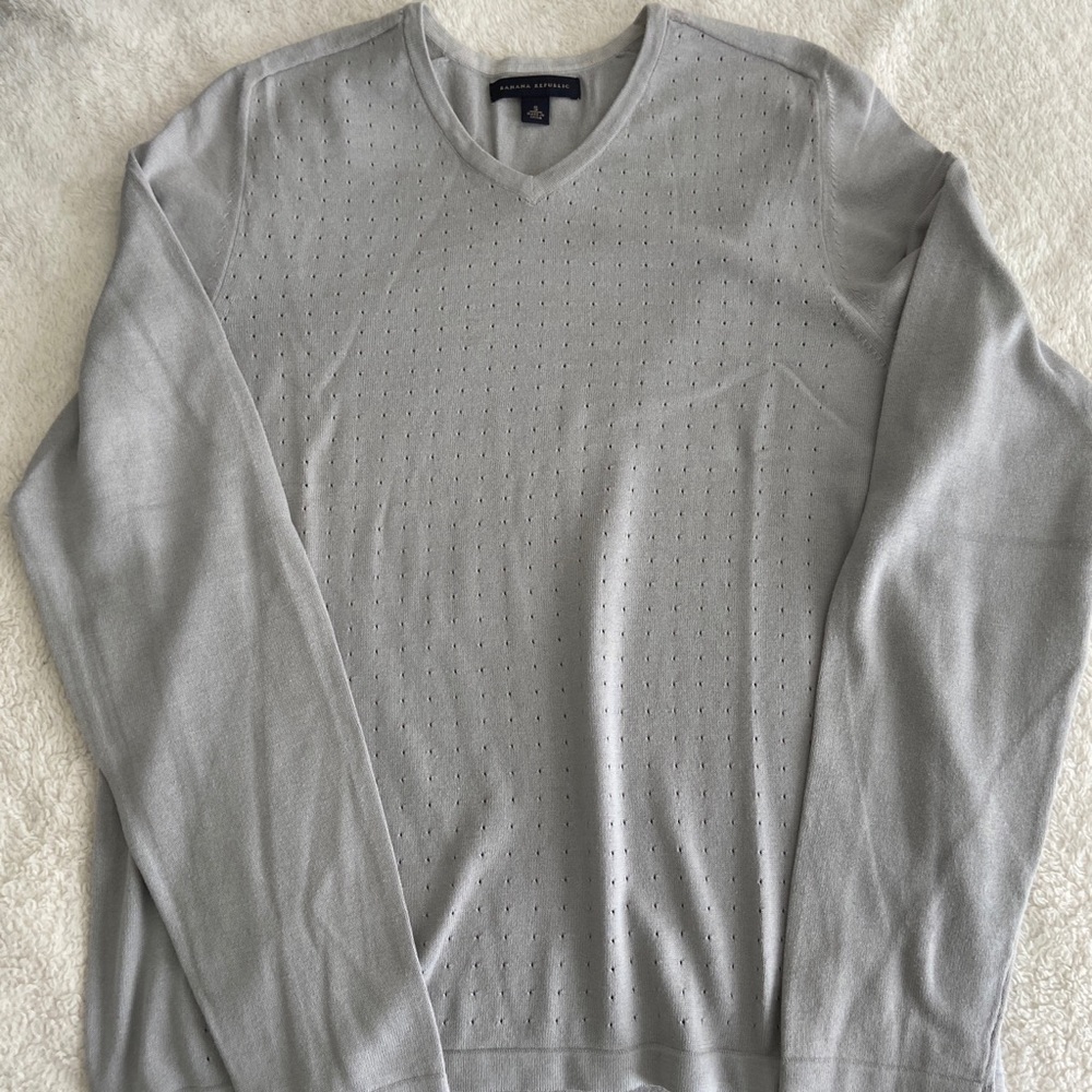 JCrew grey pinpoint sweater size S